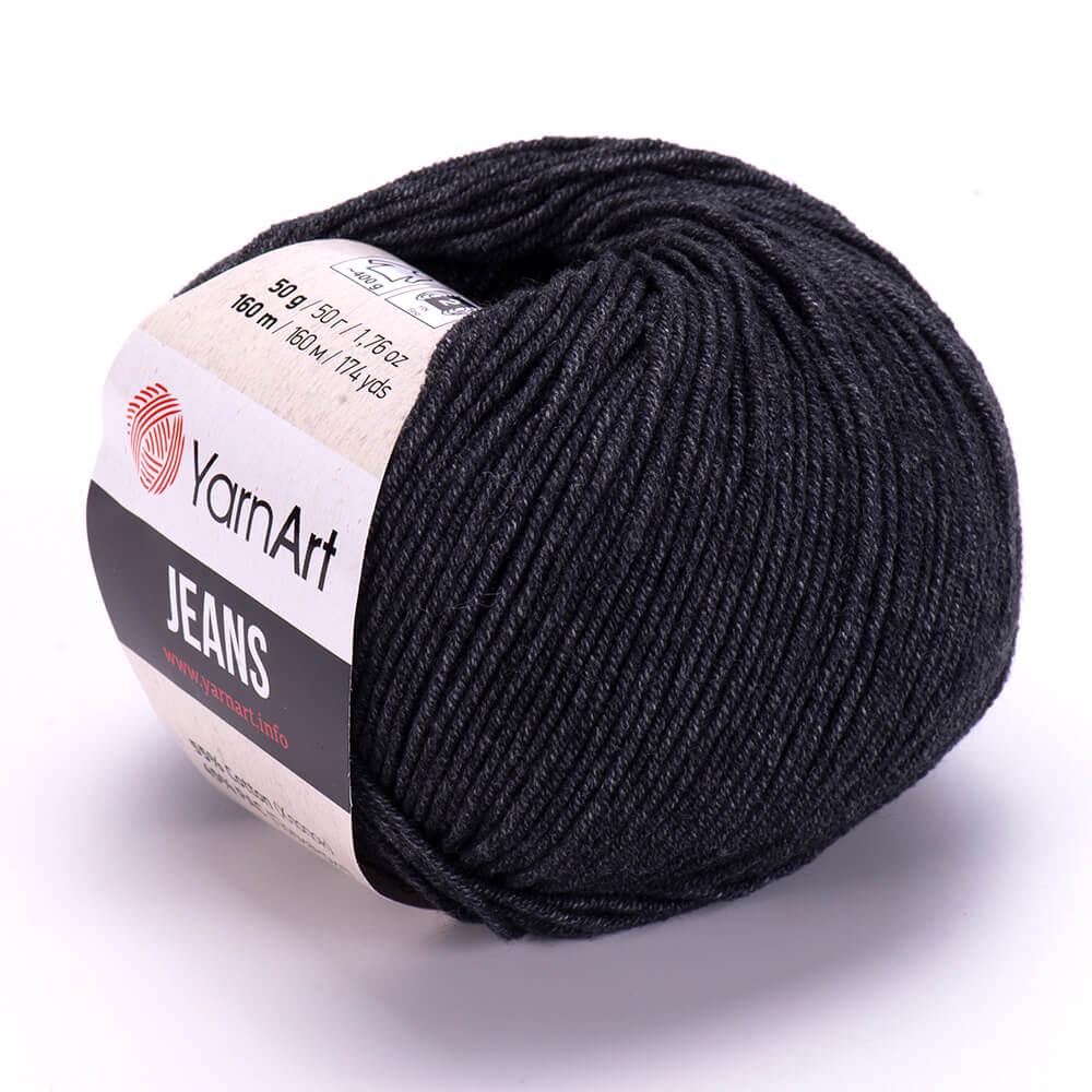 Пряжа YarnArt Jeans 28 черный с сединой (2303)