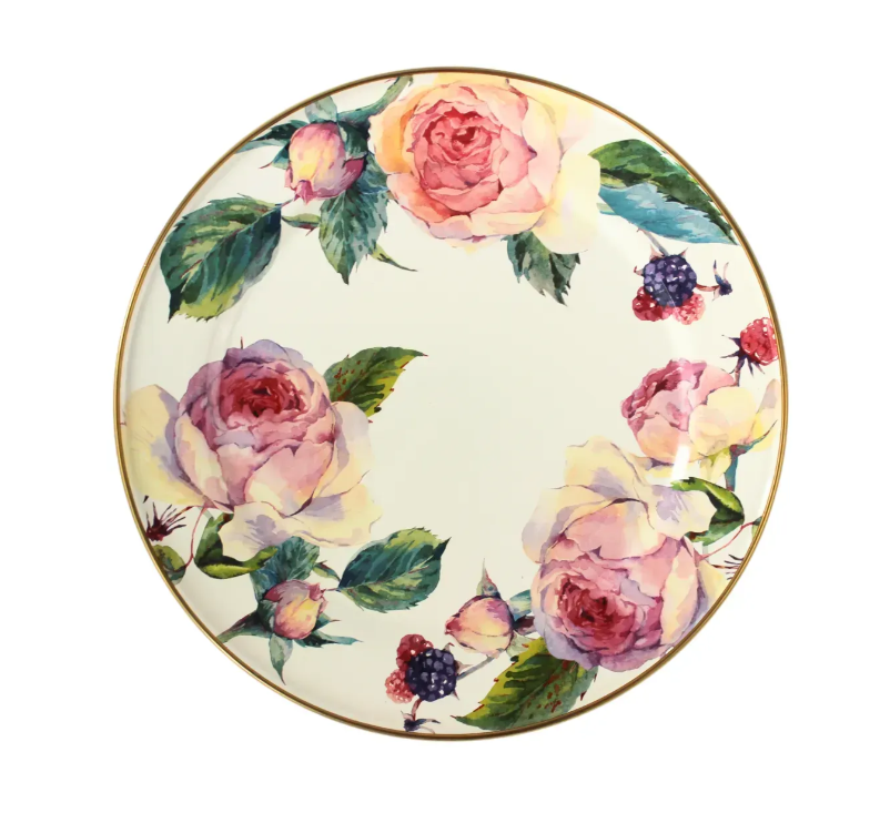 Тортовниця емальована PEONY Elmani з кришкою на ніжці 30 см - фото 4