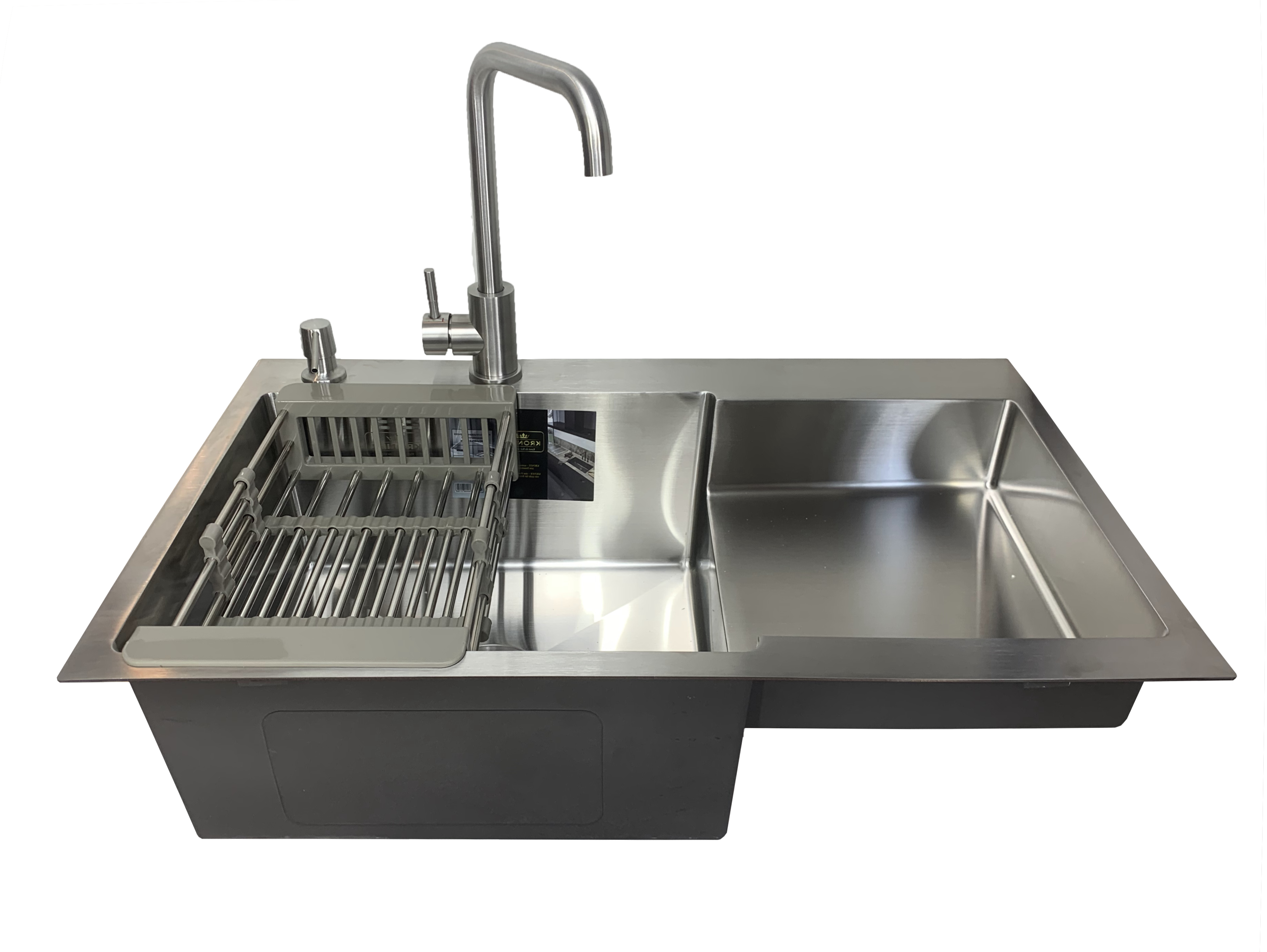 Мойка кухонная Kroner чаша слева 78x48 см (0aef7659)