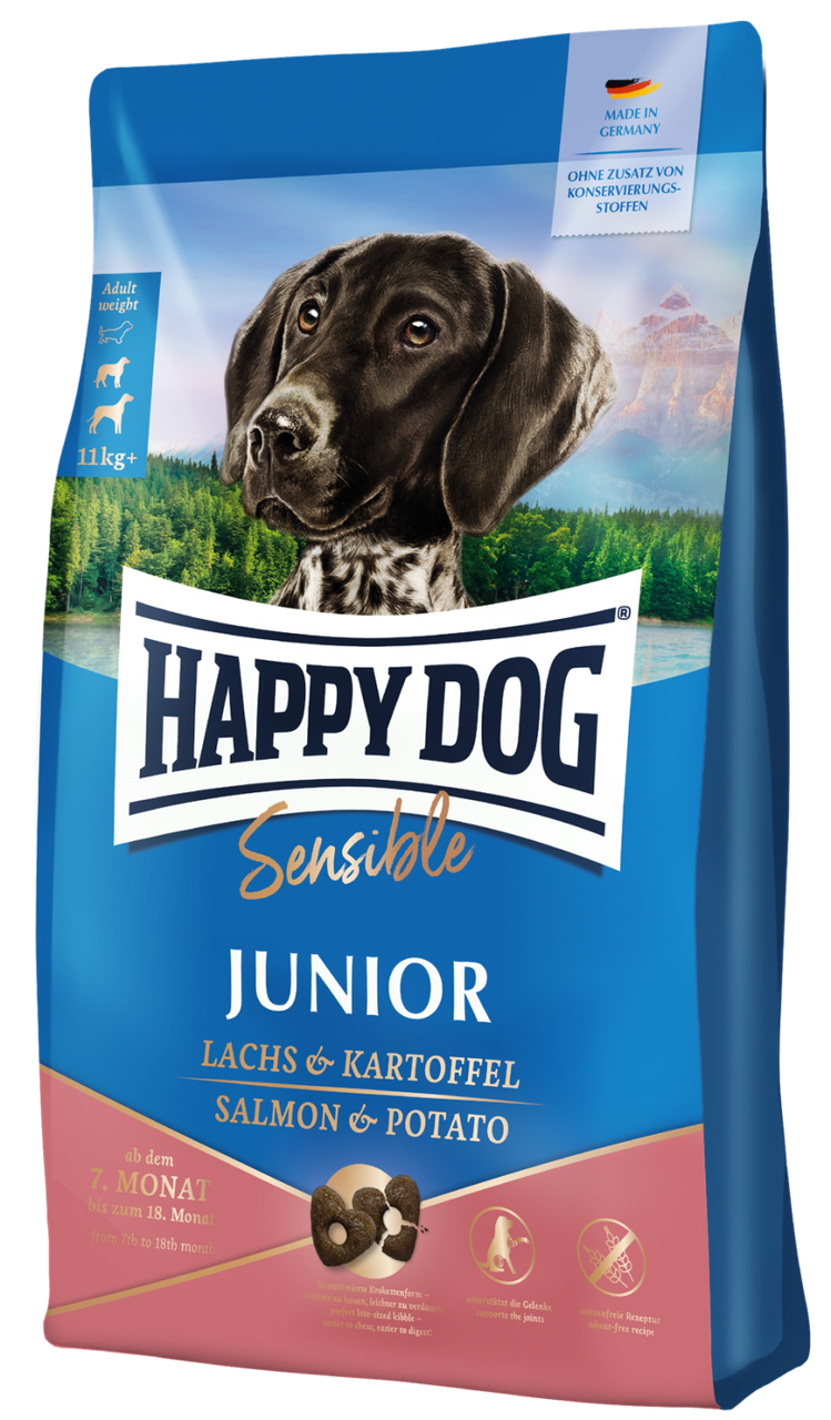 Сухий корм Happy Dog Sensible Junior Lachs & Kartoffel з лососем та картоплею 1 кг (61006) - фото 1 Сухий корм Happy Dog Sensible Junior Lachs & Kartoffel з лососем та картоплею 1 кг (61006) - фото 1