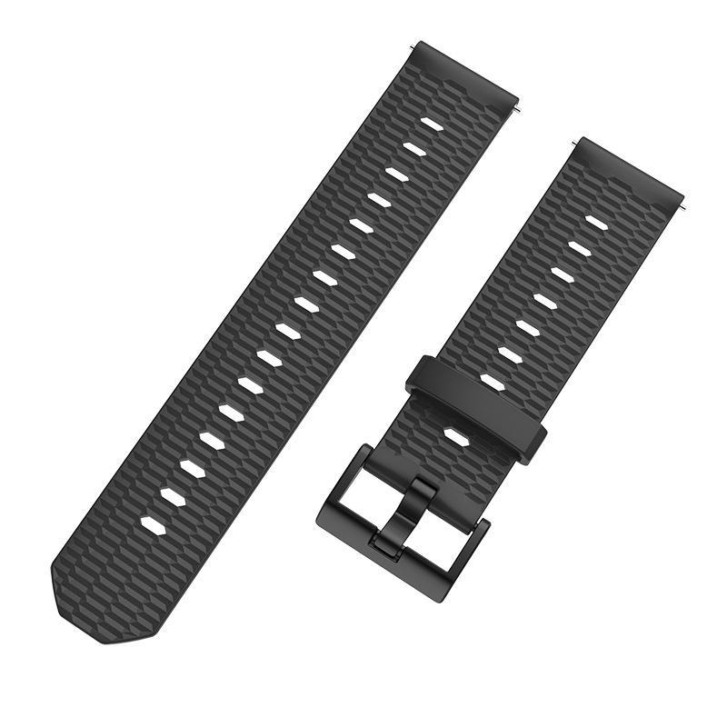 Ремінець для смарт-годинників MiJobs Honeycomb Pattern Youth для Amazfit GTR 2 Pace Stratos сіліконовий 22 мм Чорний (1994P)