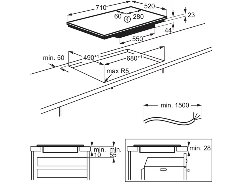 Варочная поверхность индукционная AEG TO74IB00FB - фото 2