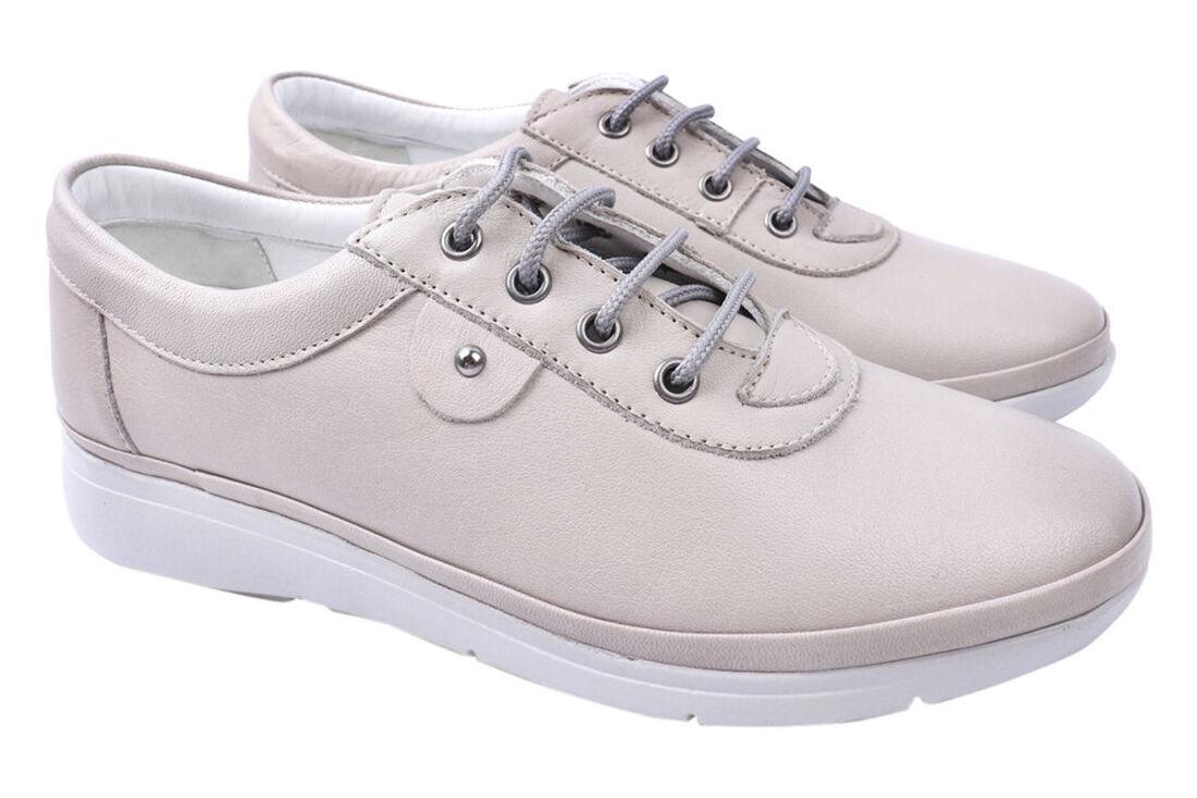 Туфли комфорт Trio Trend из кожи на платформена шнуровку р. 36 Серый (79-20DTC)