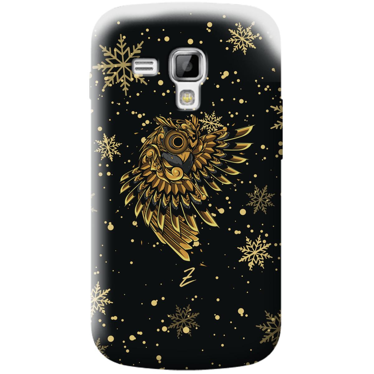 Силиконовый чехол Zorrov для Samsung Galaxy S Duos S7562 - Gold sova (08770040056004795)