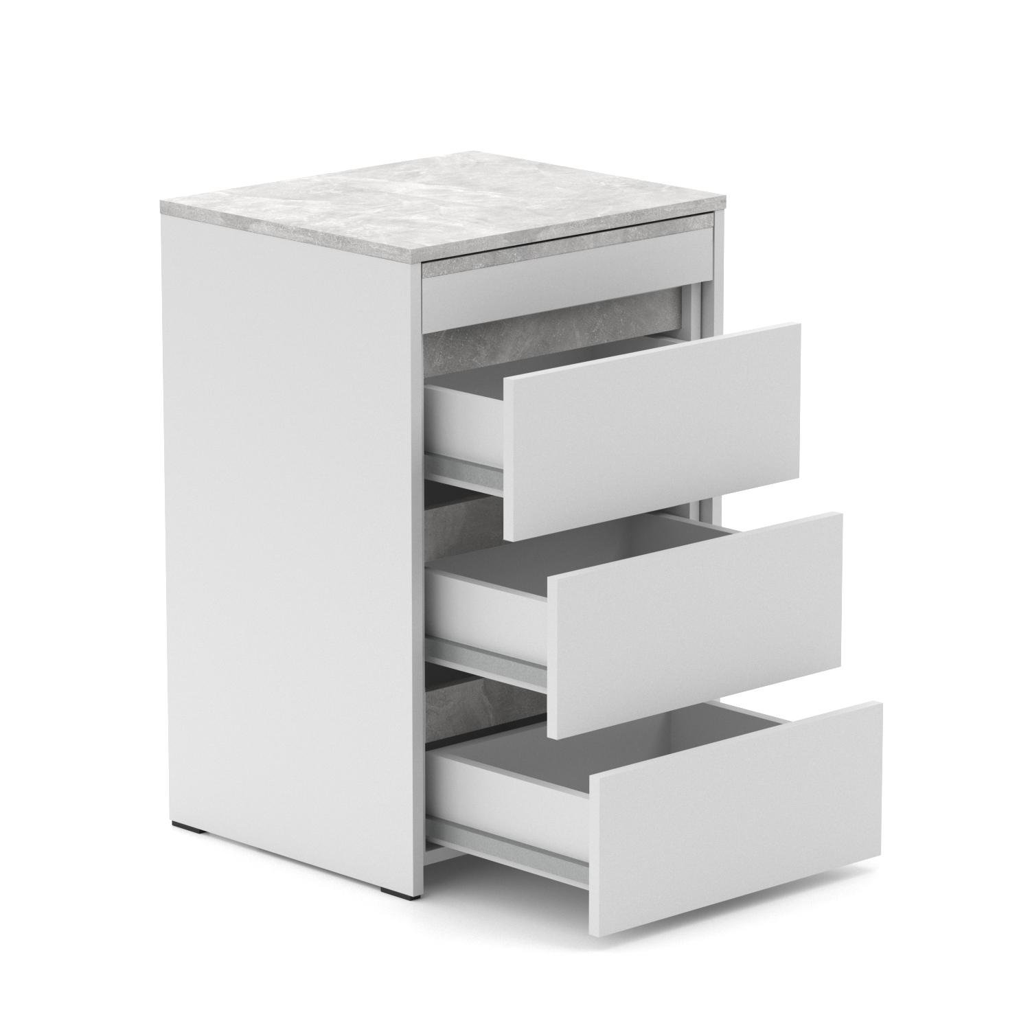 Стіл трансформер комод Shiron Knap Knap письмовий Білий/Бетон (S202010322) - фото 3