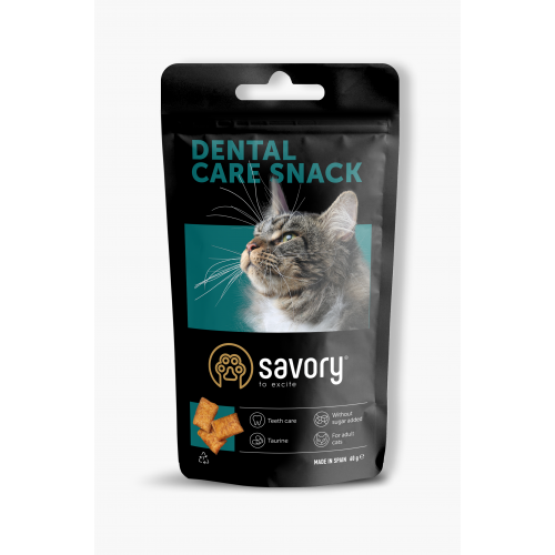 Хрумкі ласощі Savory Snack Подушечки для заохочення котів здоров’я зубів 60 г