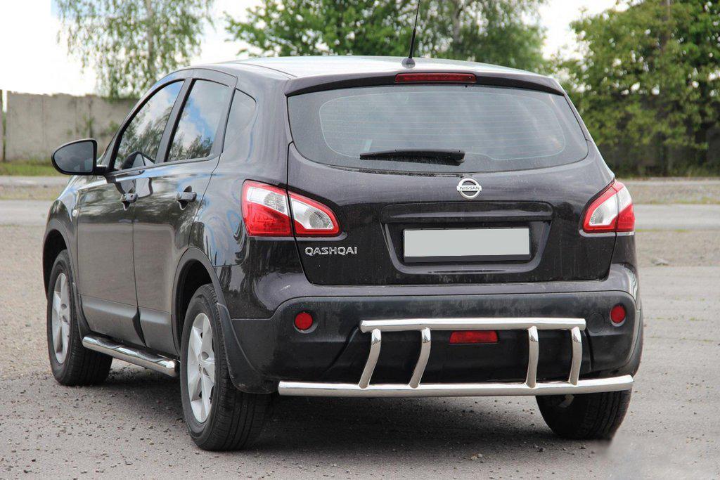 Задняя дуга AK011 CAN для Nissan Qashqai 2010-2014 гг. нержавеющая сталь Хром