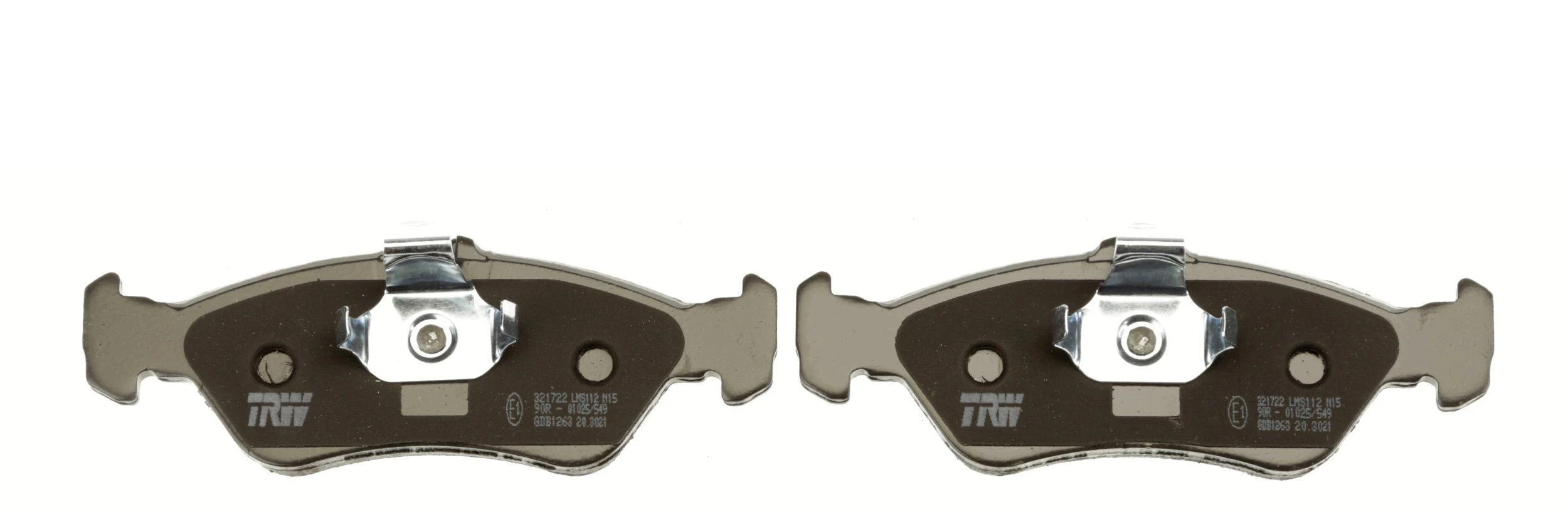Комплект тормозных накладок для дисковых тормозов TRW GDB1263
