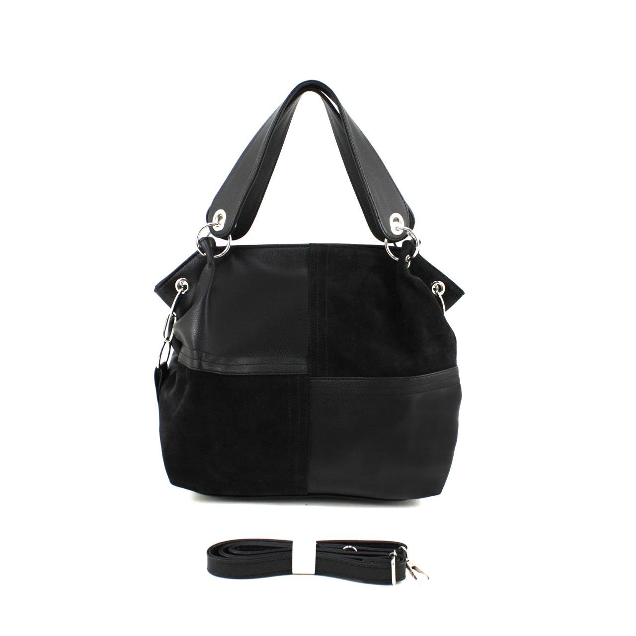 Сумка жіноча VOILA 6747002 з натуральною замшею Чорний Сумка жіноча VOILA 6747002 з натуральною замшею Чорний