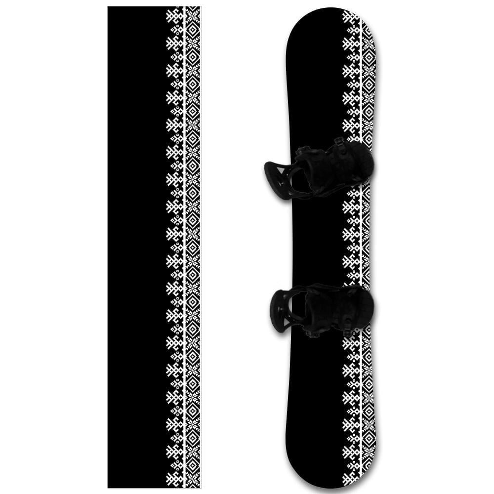 Наклейка на сноуборд Вышиванка черная (bord_1344)