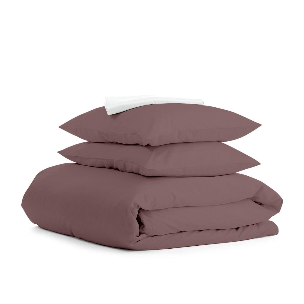 Комплект євро постільної білизни Cosas Ranfors Chocolate White 200х220 см (4822052065204)