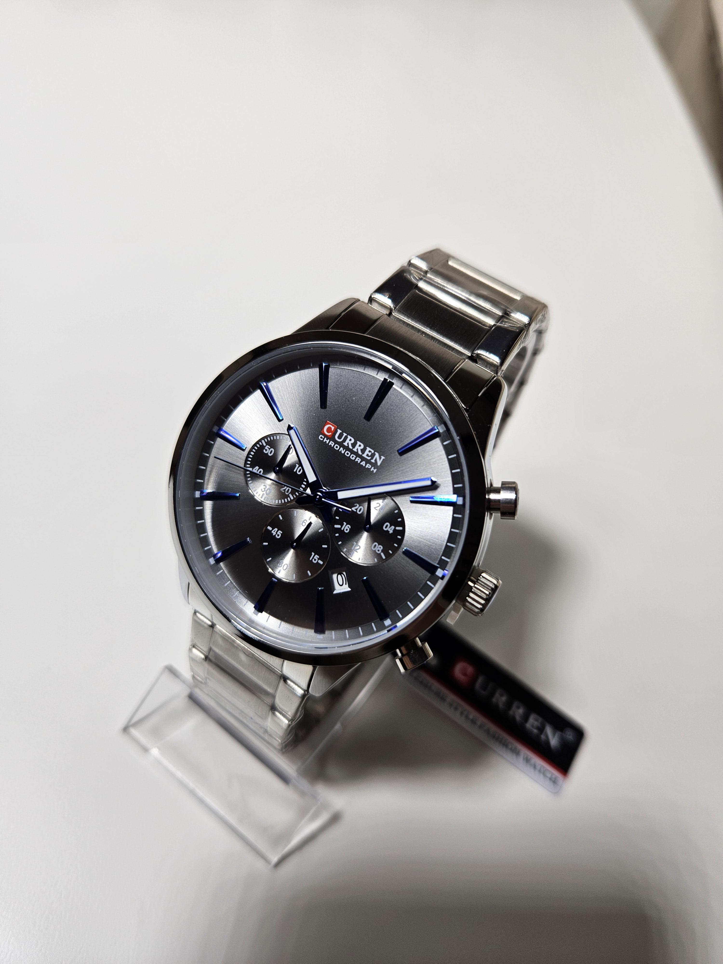 Наручний годинник чоловічий Сurren 8435 Срібний/Сірий циферблат (1117) - фото 5 Наручний годинник чоловічий Сurren 8435 Срібний/Сірий циферблат (1117) - фото 5