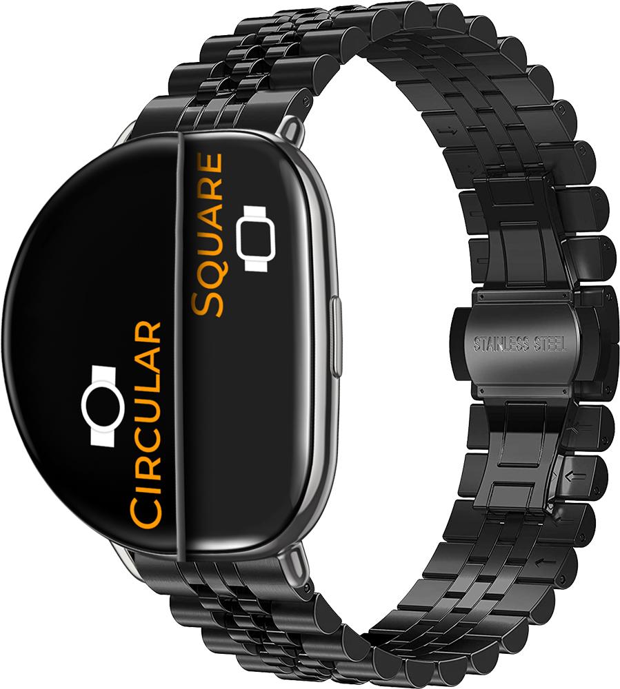 Браслет металлический Stech для ZEPP E Square/Circular Black (26982-2B)