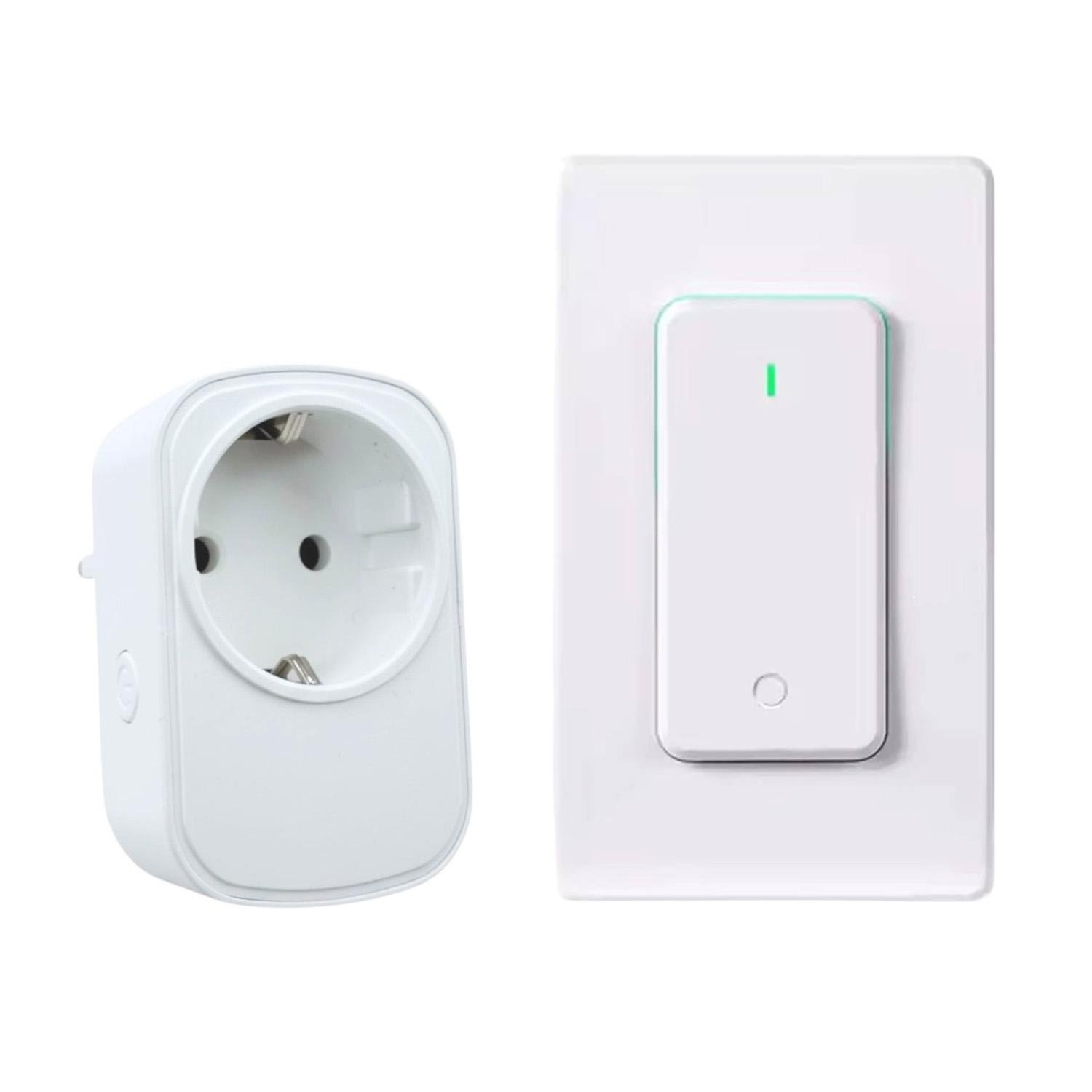 Комплект з розумної бездротової розетки SW-R08 і 1-канальної клавіші AK1 Комплект з розумної бездротової розетки SW-R08 і 1-канальної клавіші AK1