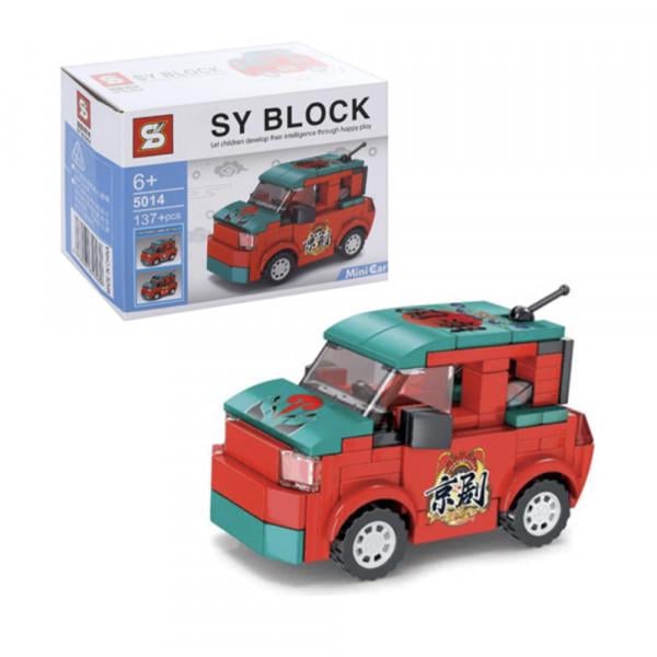 Конструктор машинка 9 см на 140 деталей Красный (5013-5016)