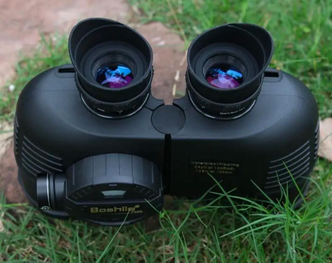Бінокль водонепроникний Boshile 7X50 з далекоміром і компасом - фото 3 Бінокль водонепроникний Boshile 7X50 з далекоміром і компасом - фото 3