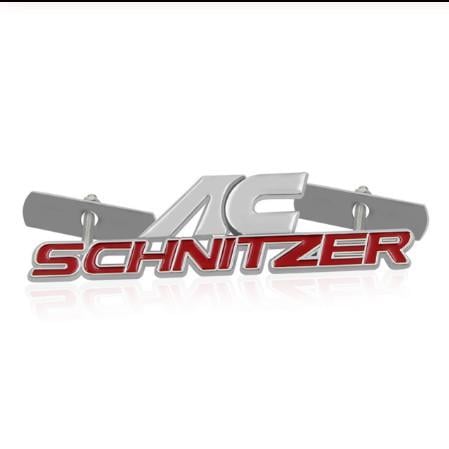 Эмблема AC Schnitzer на решетку радиатора 13,6х3,8 см металл,Красный (1170809550)