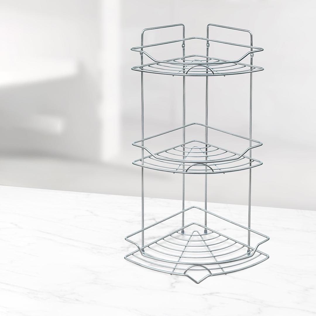 Полка трехъярусная для ванной комнаты Homax 24x24x56 см (EBA-5004 S/S)