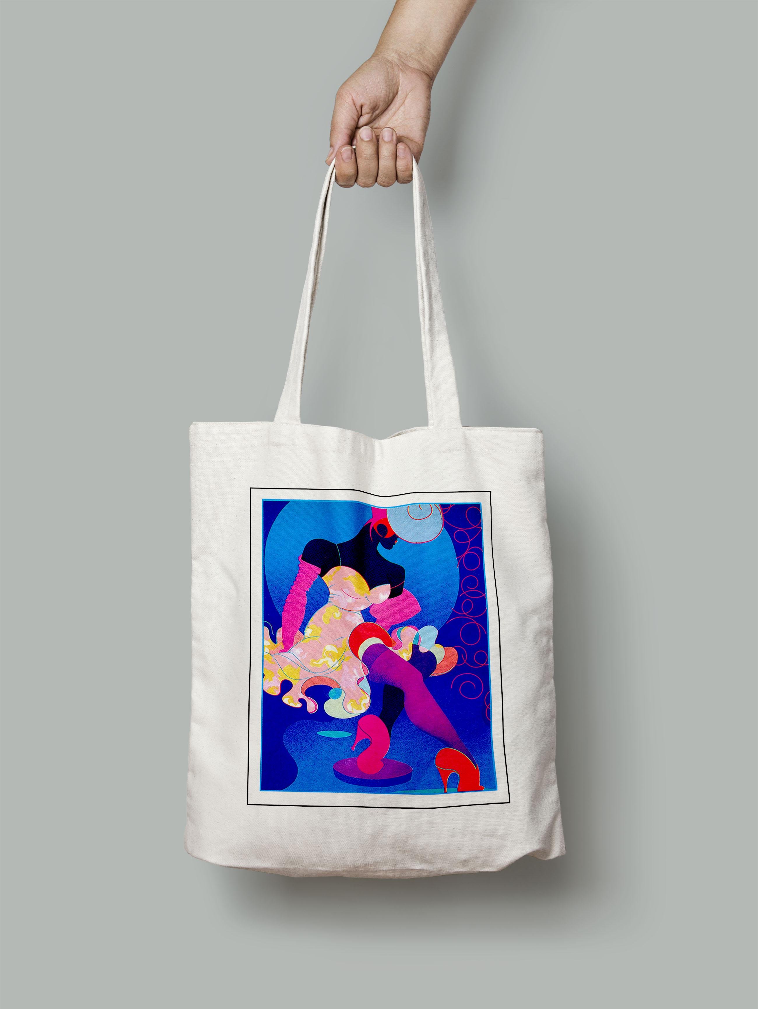 Эко-сумка Абстрактная девушка шопер (bs_ill_SidDaniels_02_Bag)