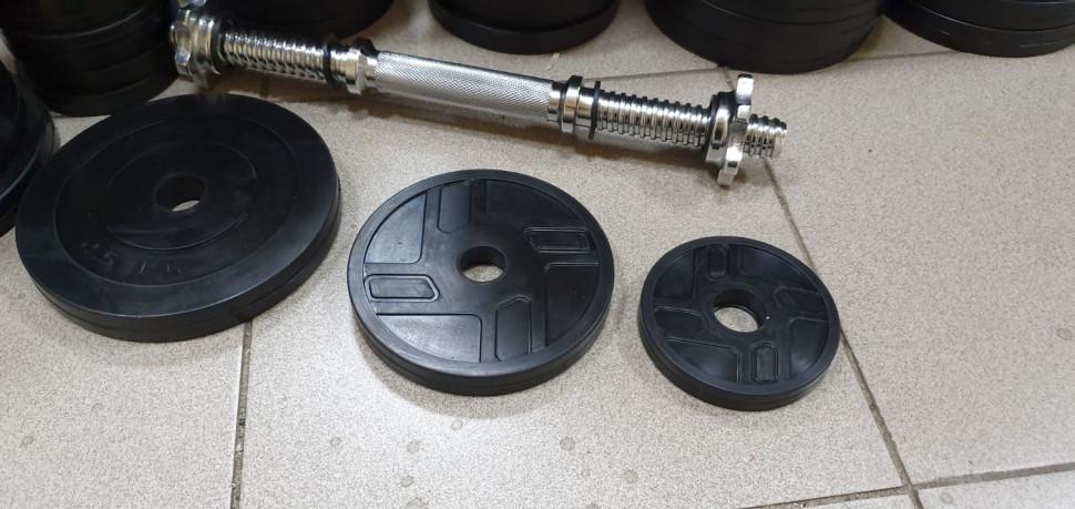 Гантель розбірна обгумована 14 кг (RN_OD14) - фото 9 Гантель розбірна обгумована 14 кг (RN_OD14) - фото 9