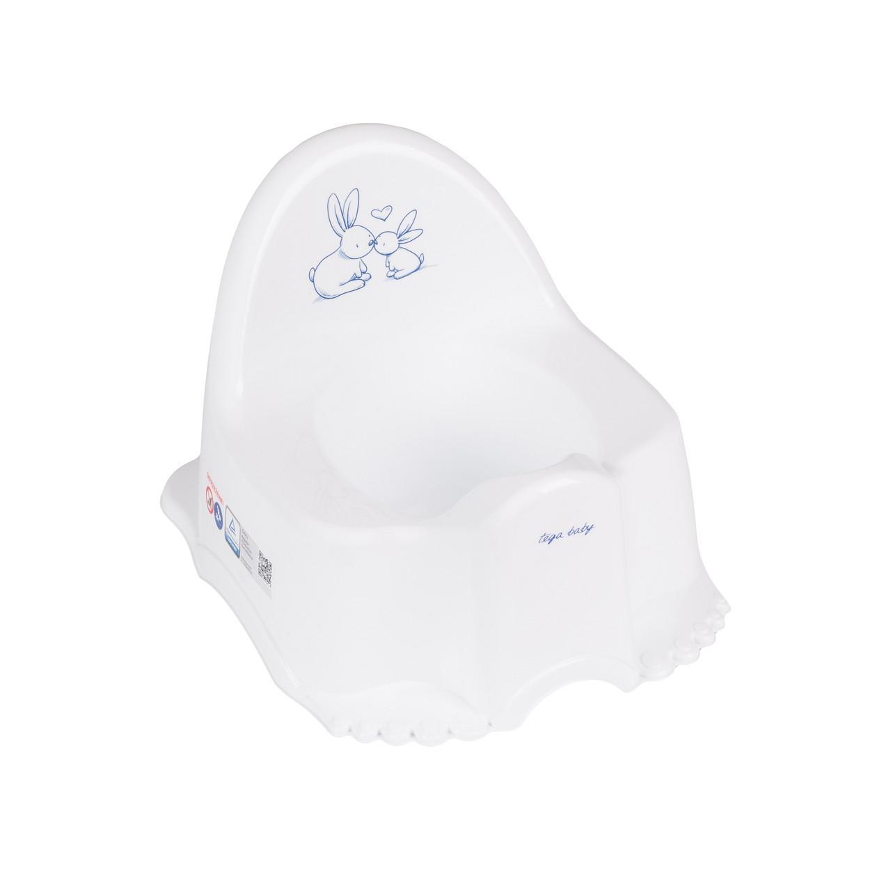 Горшок Tega Baby Эсо-Зайчики Белый (5902963008145 KR-007-103)