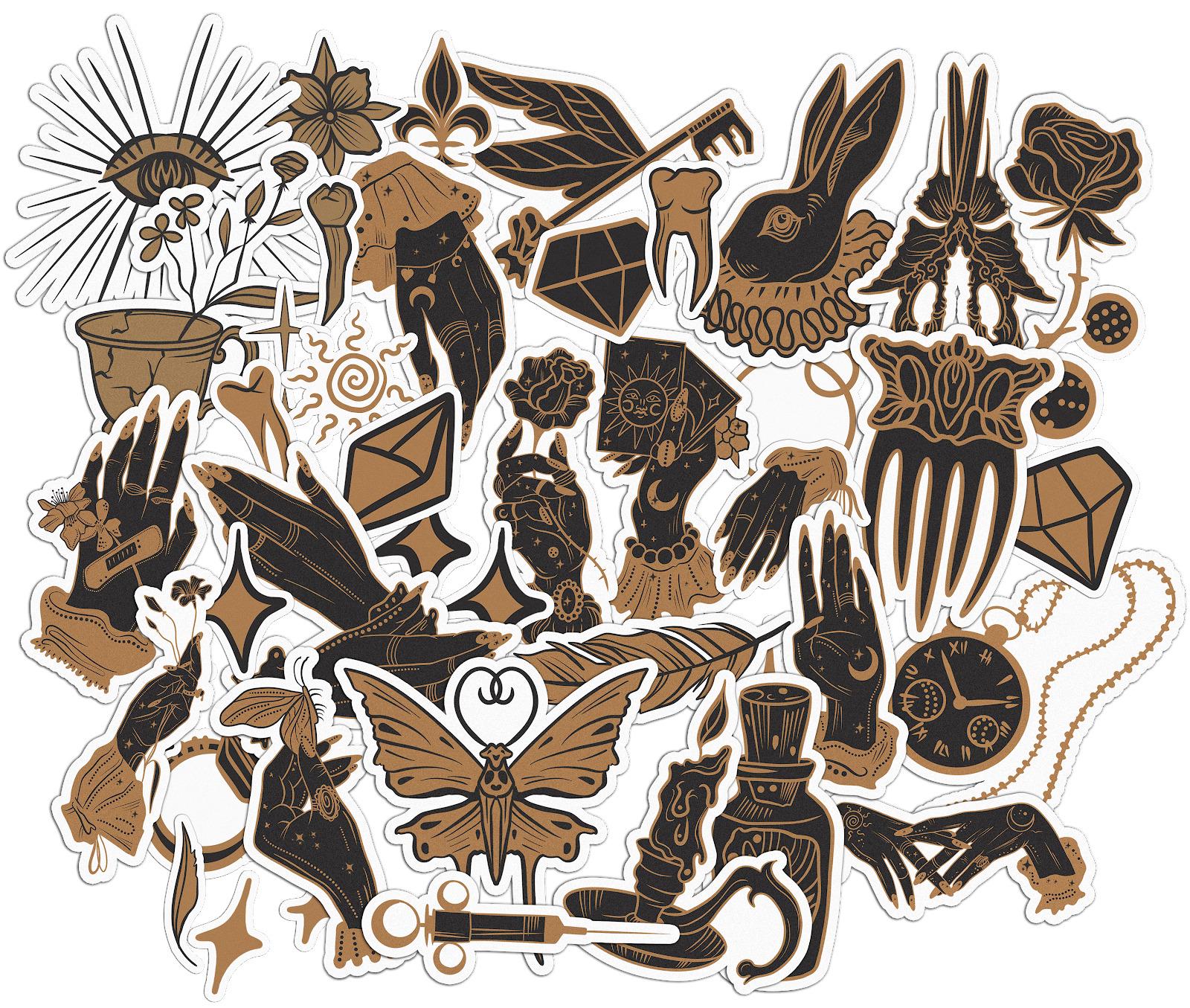 Набор cтикеров Lex Altern Викторианские руки виниловые 46 шт. - фото 2 Набор cтикеров Lex Altern Викторианские руки виниловые 46 шт. - фото 2