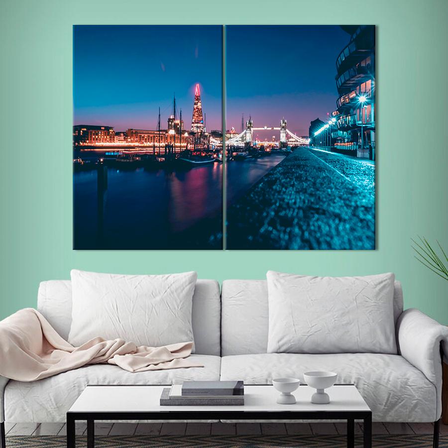 Настінний декор Вечірні вогні Лондона 71x51 см (A732-2)