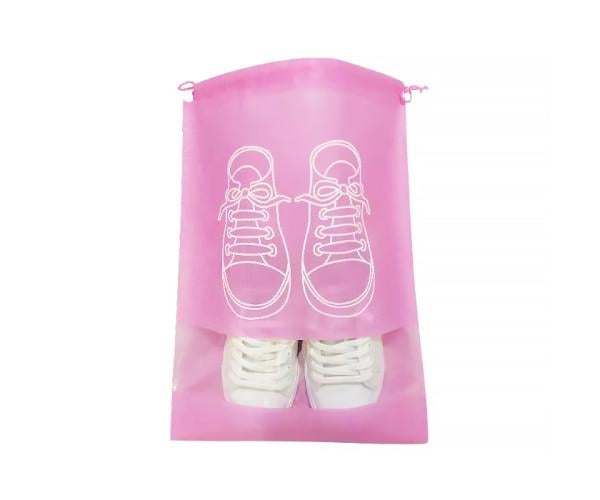 Чехол для обуви на затяжках Розовый (1456) Чехол для обуви на затяжках Розовый (1456)