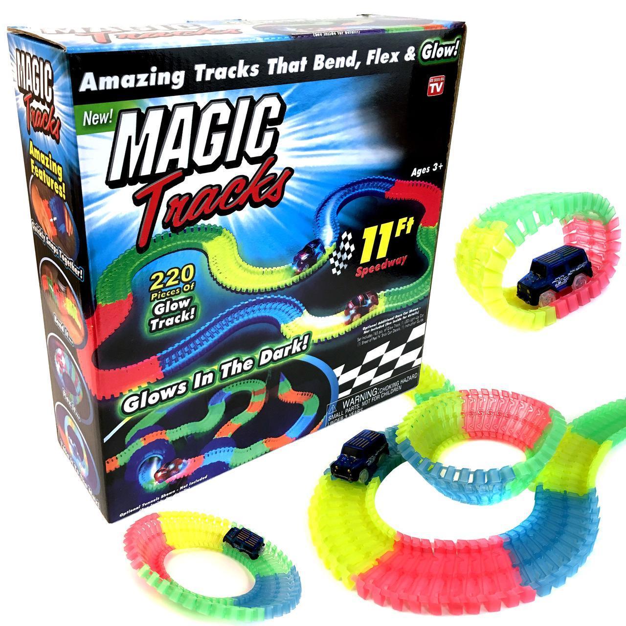 Игрушечный гоночный трек Magic tracks светящийся 220 дет. (17945371)