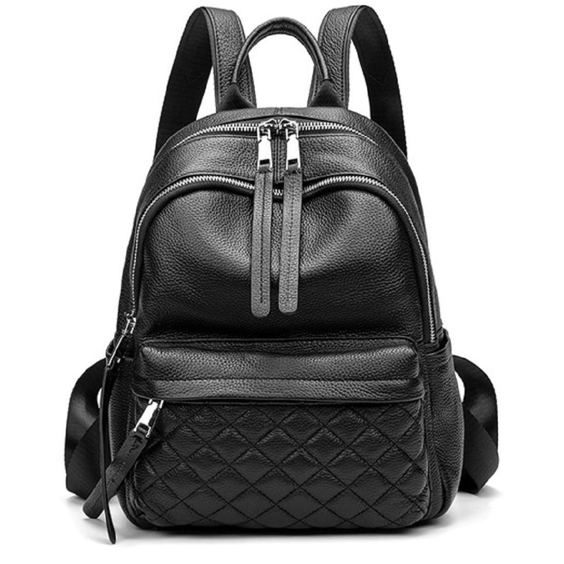 Городской рюкзак женский Royal Bag NWBP27-8031A-BP кожаный Черный (5173)