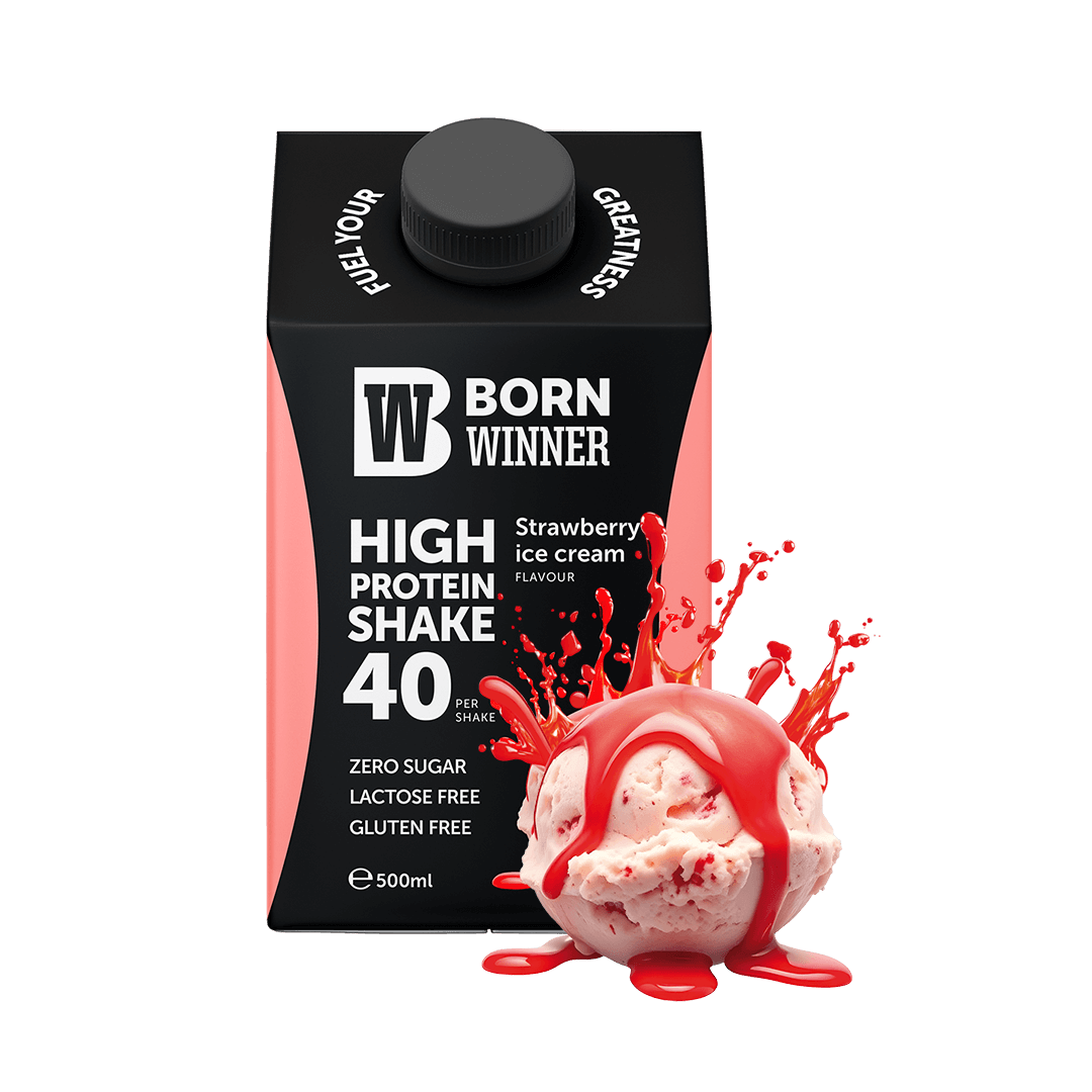 Шейк протеиновый Born Winner со вкусом клубничного мороженого 500 мл