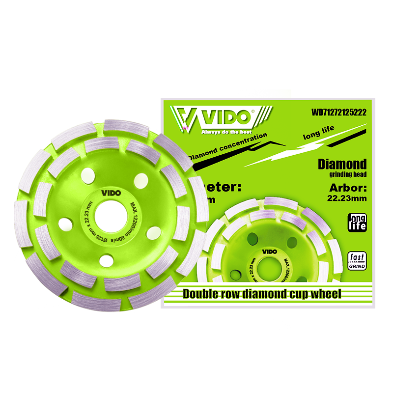 Чашка шлифовальная алмазная Vido WD71272125222 125х22.2 мм (27775941) - фото 2