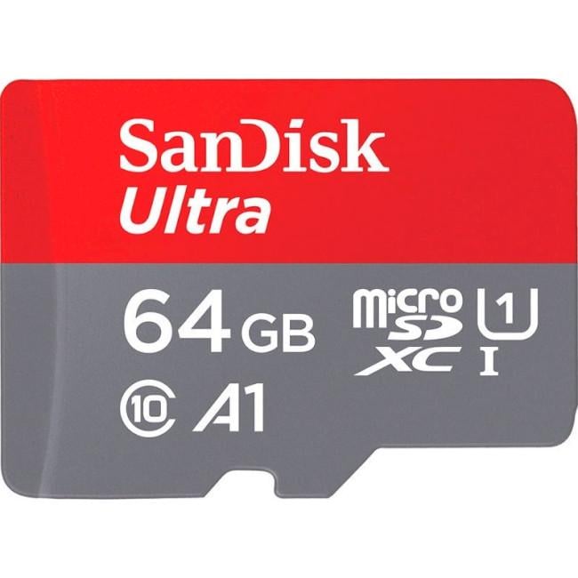 Карта памяти microSDXC SanDisk Ultra адаптер/Гб64 (SDSQUAB-064G-GN6IA) - фото 2