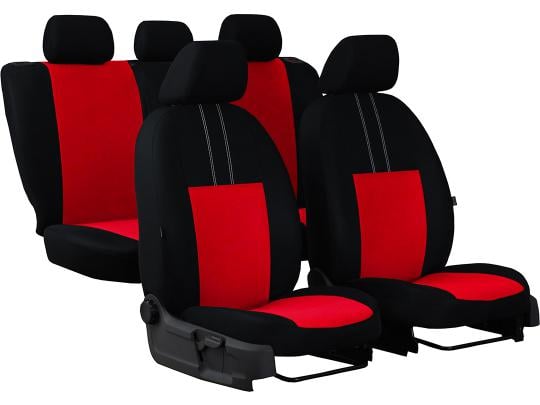 Чехлы автомобильные Pok-Ter Economic для Daewoo Matiz 1997-2015 с вставкой Красный (ECO-P687)