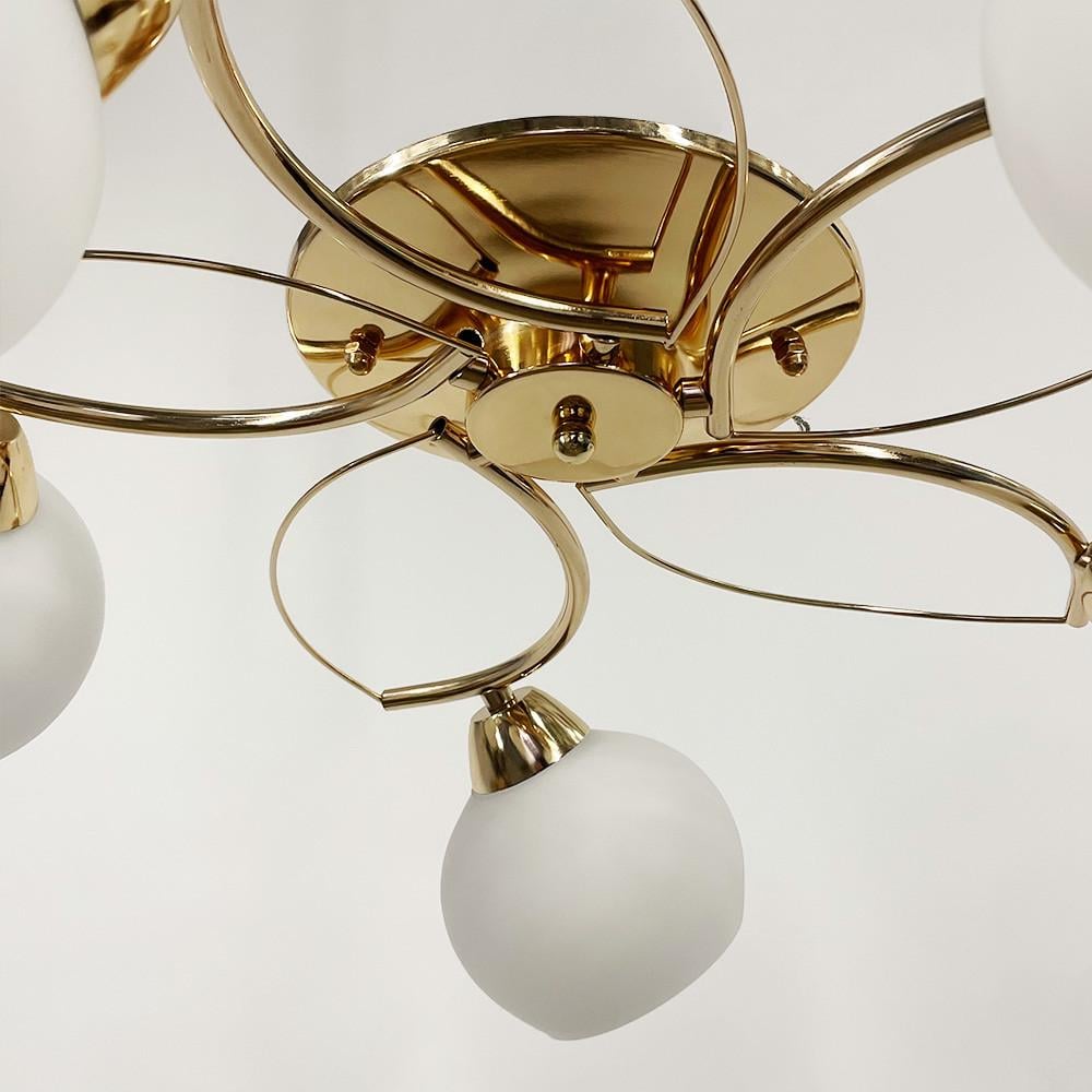 Люстра на 5 плафонів Білий/Золотий (91061/5 GD) - фото 3 Люстра на 5 плафонів Білий/Золотий (91061/5 GD) - фото 3