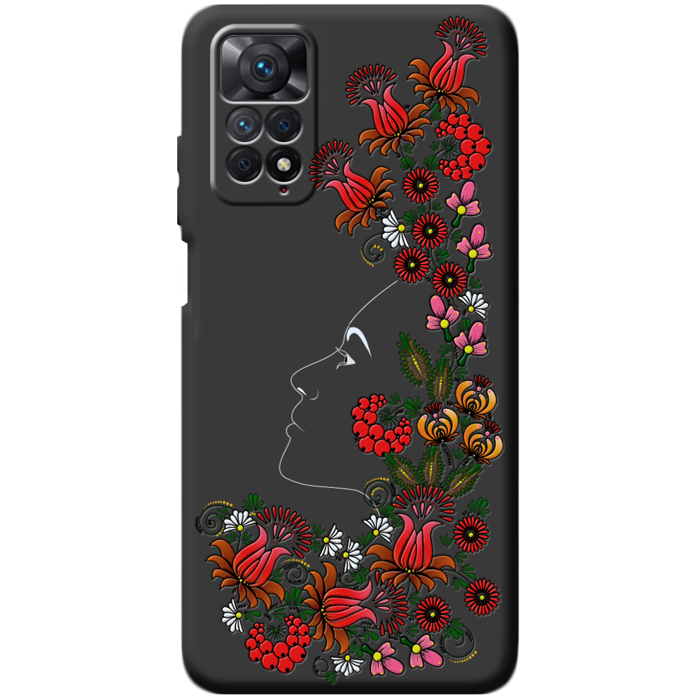 Чехол BoxFace Xiaomi Redmi Note 11 Pro 3D Ukrainian Muse Черный силикон (44185-bk64-44083)