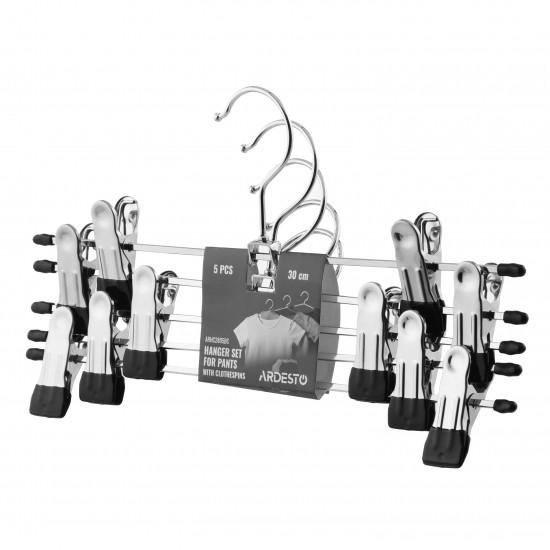 Набір вішалок Ardesto ARHC2805BC з прищіпками для штанів 30 см 5 шт. (2565154540) - фото 2