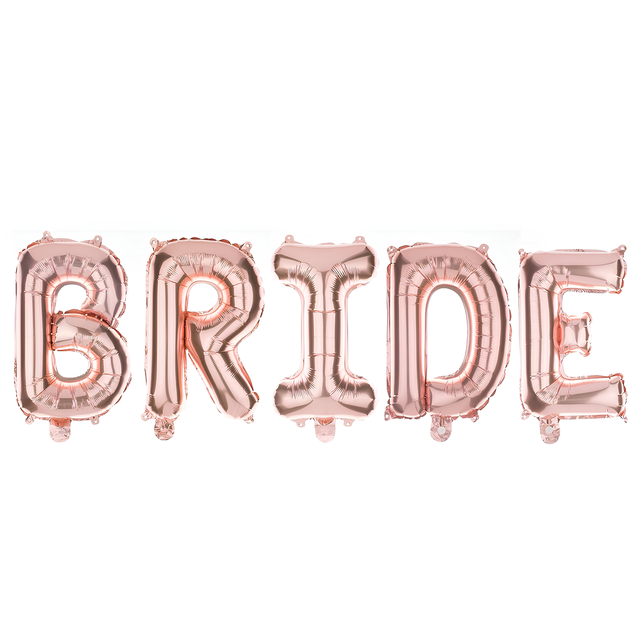 Буквы фольгированные BRIDE Розовое золото 40 см (20008925)