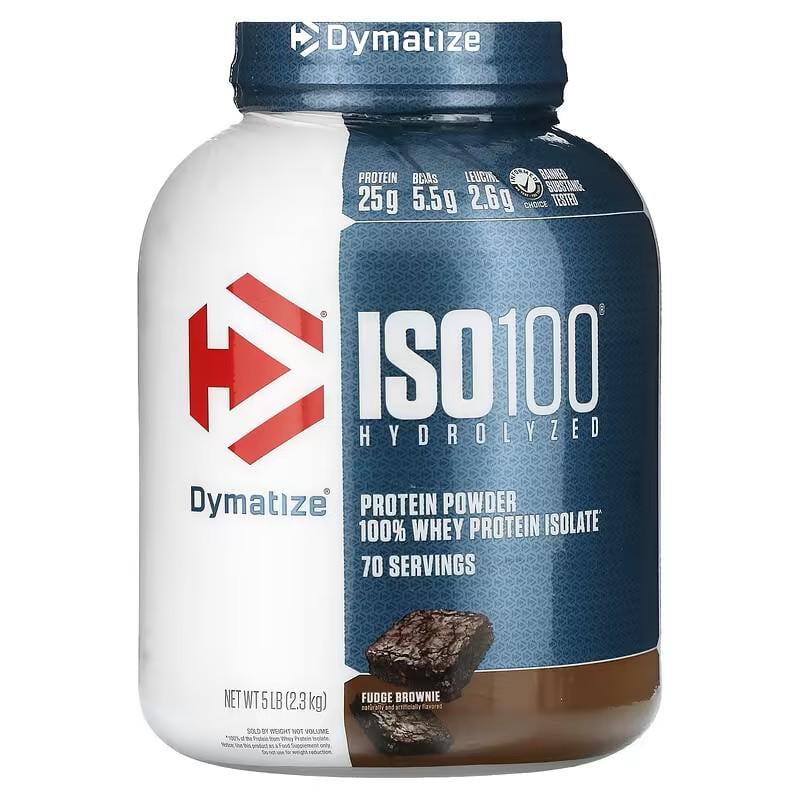 Изолят сывороточного протеина Dymatize nutrition ISO 100 Fudge Brownie 2270 г