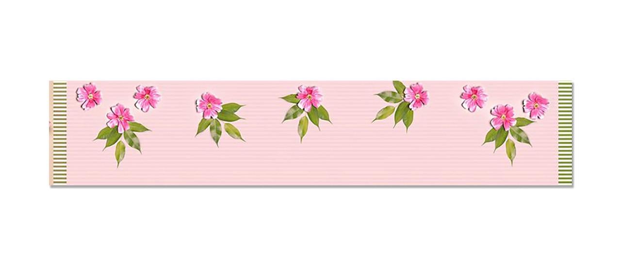 Наклейка виниловая на кухню Zatarga Розовые цветы виниловые 600х3000 мм