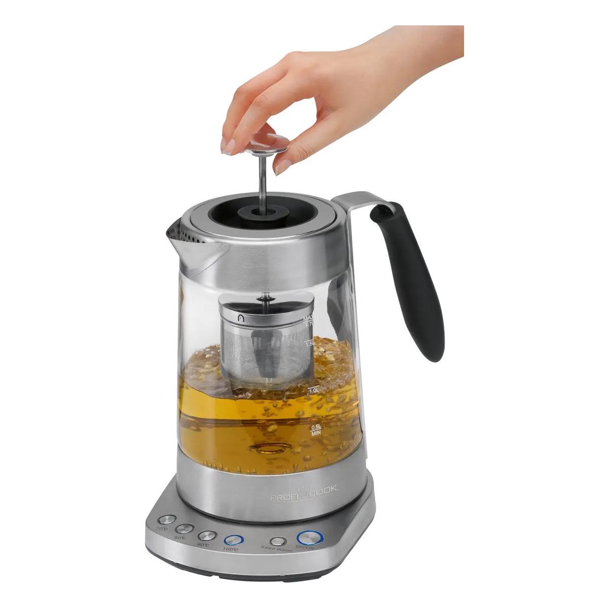 Електрочайник Profi Cook PC-WKS 1020G нержавіюча сталь 3000 Вт 1,7 л (PC-WKS 1020G) - фото 3 Електрочайник Profi Cook PC-WKS 1020G нержавіюча сталь 3000 Вт 1,7 л (PC-WKS 1020G) - фото 3