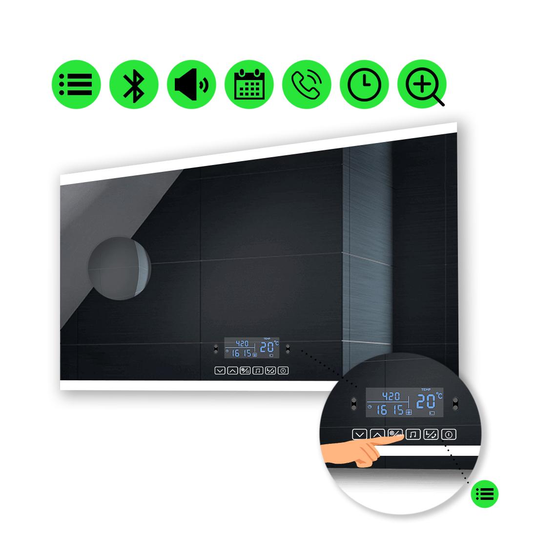 LED-зеркало 100x60 см с Smart-блоком и линзой без подсветки модель Ines (Inesg131)