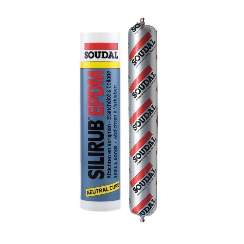 Герметик силіконовий SOUDAL SILIRUB EPDM 600 мл 3 шт. Чорний (0000200000000316E6)