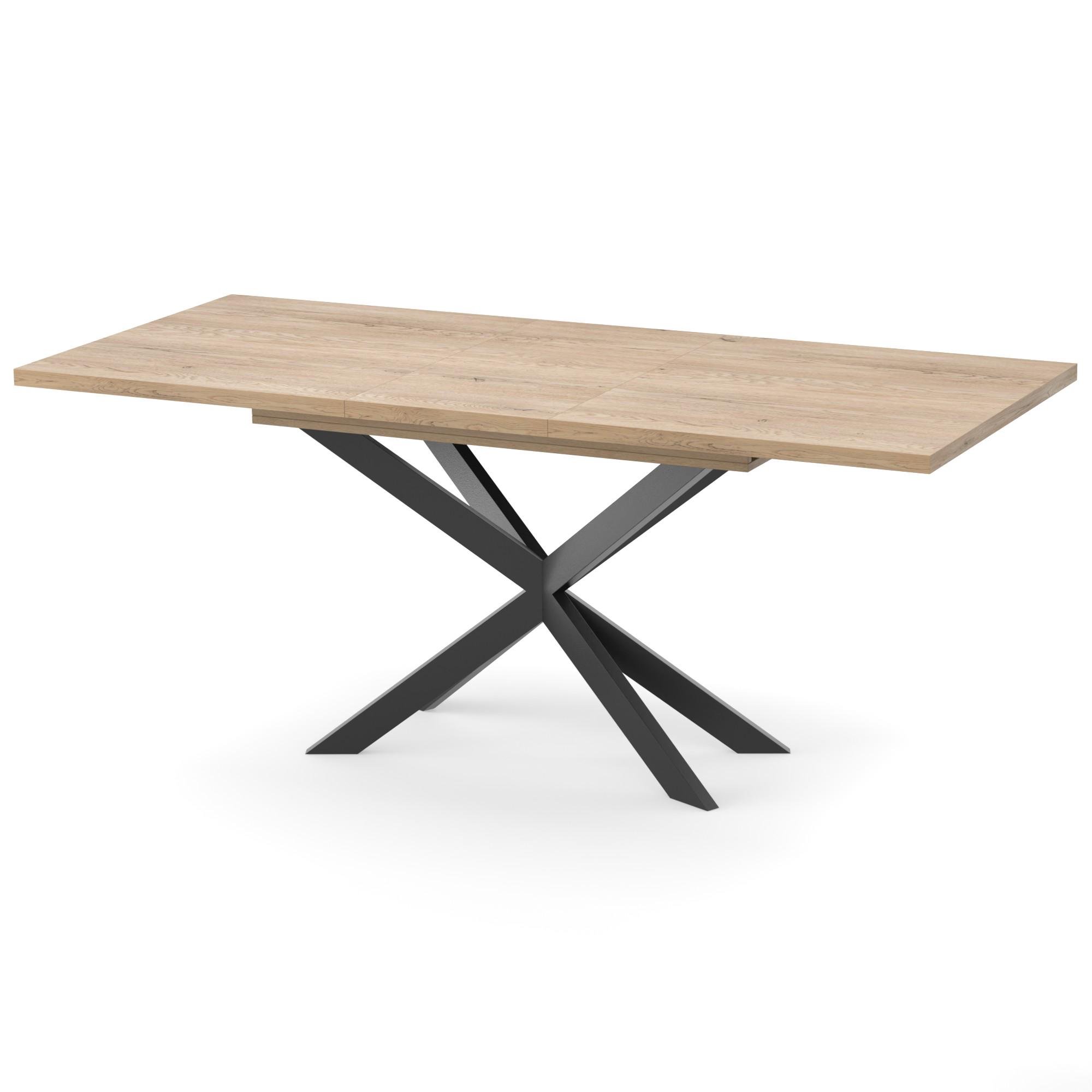 Обеденный стол раздвижной Спайдер ДСП 1400x800 мм Дуб кремона Торро/Черный (9197711) Обеденный стол раздвижной Спайдер ДСП 1400x800 мм Дуб кремона Торро/Черный (9197711)