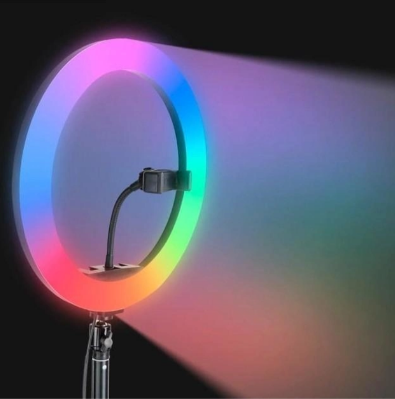 Селфи кольцо MJ 33 универсальное LED RGB d 33 см (10157) - фото 2 Селфи кольцо MJ 33 универсальное LED RGB d 33 см (10157) - фото 2