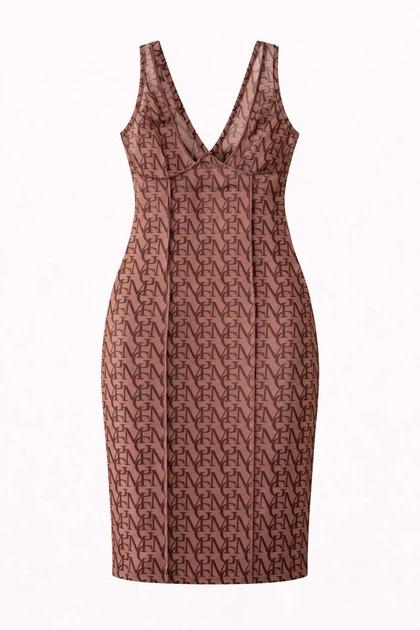 Платье Missguided DE935806 р. 36 Бежевый принт
