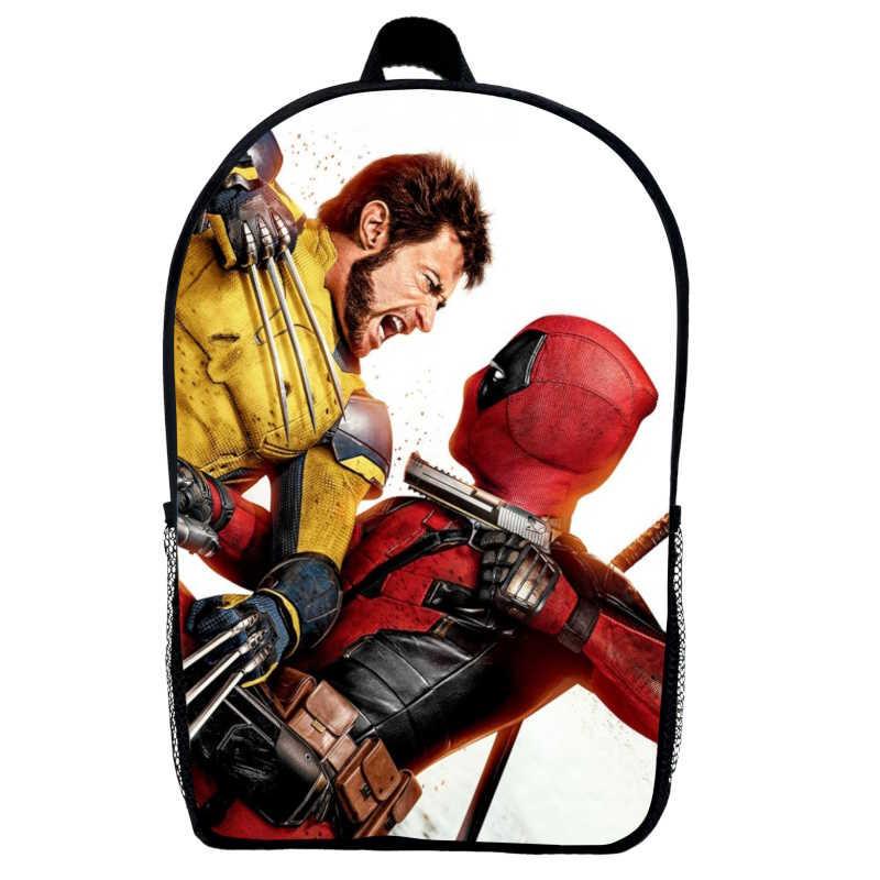 Школьный рюкзак детский с принтом Deadpool 010 Дидпул и Росомаха 29х21х9 см 5 л Черный (2399980126)