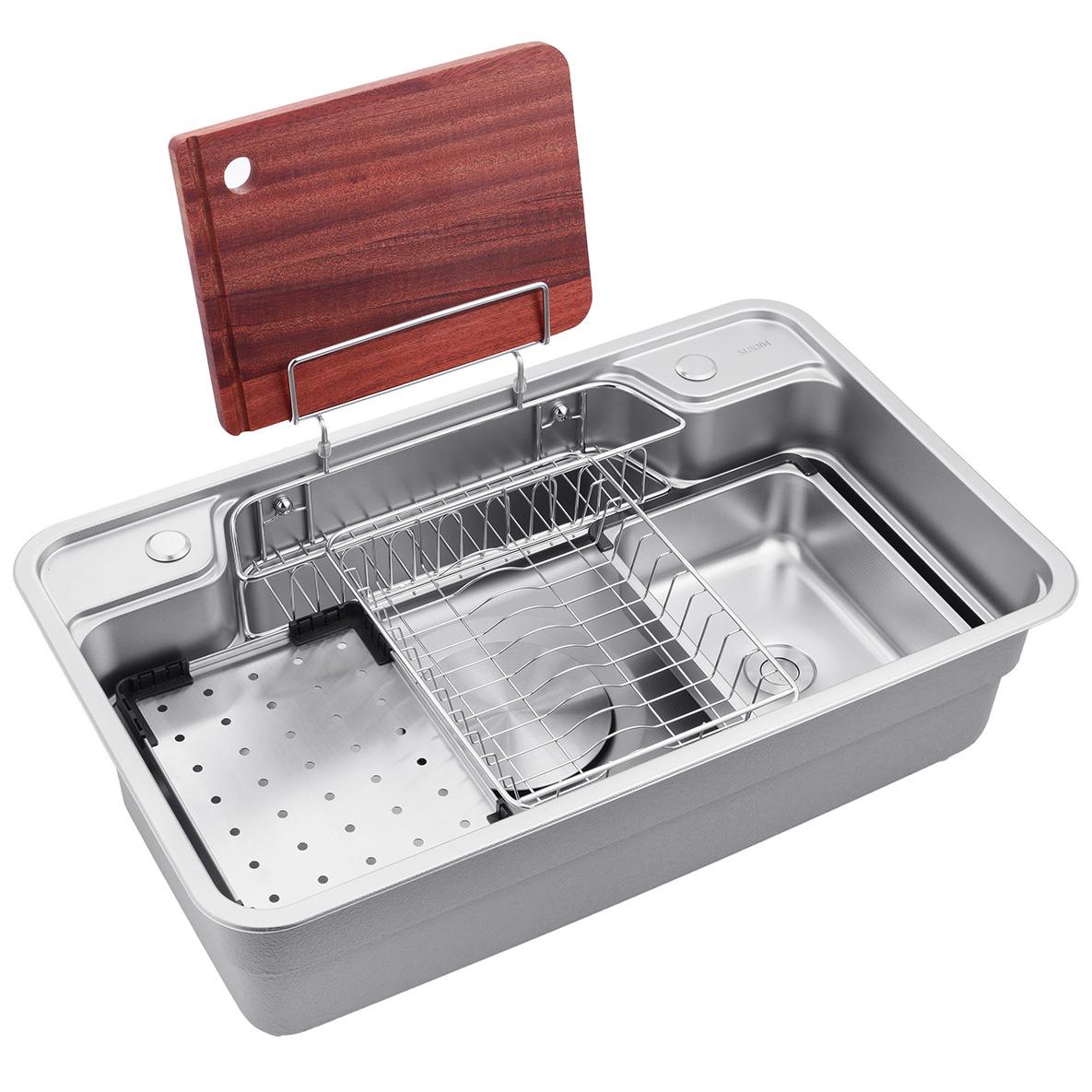 Мойка кухонная Kroner CV033567 прямоугольная из нержавеющей стали 784x484 мм (227451)