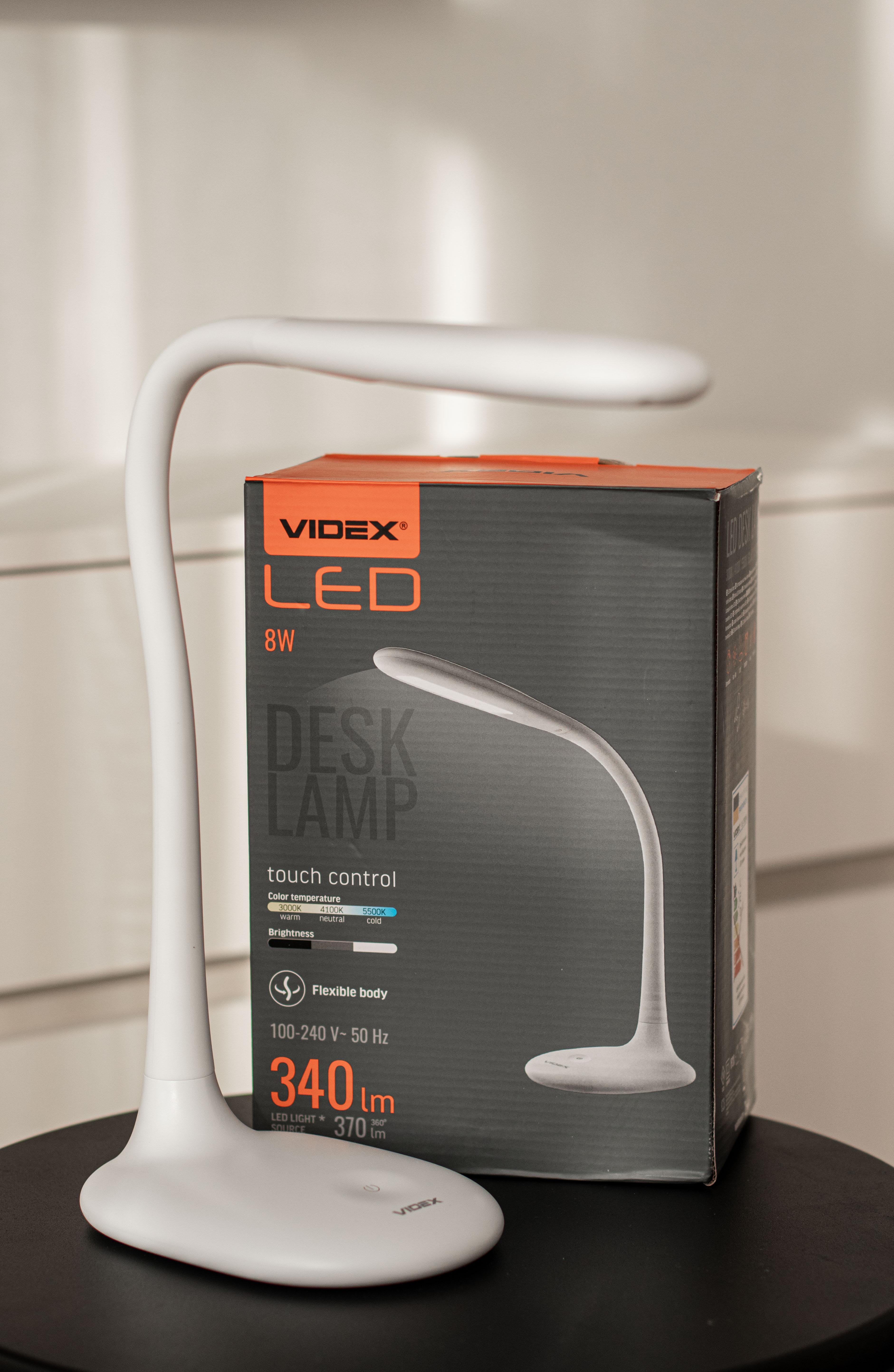 Лампа настiльна VIDEX TF03W 8W 3000-5500K LED