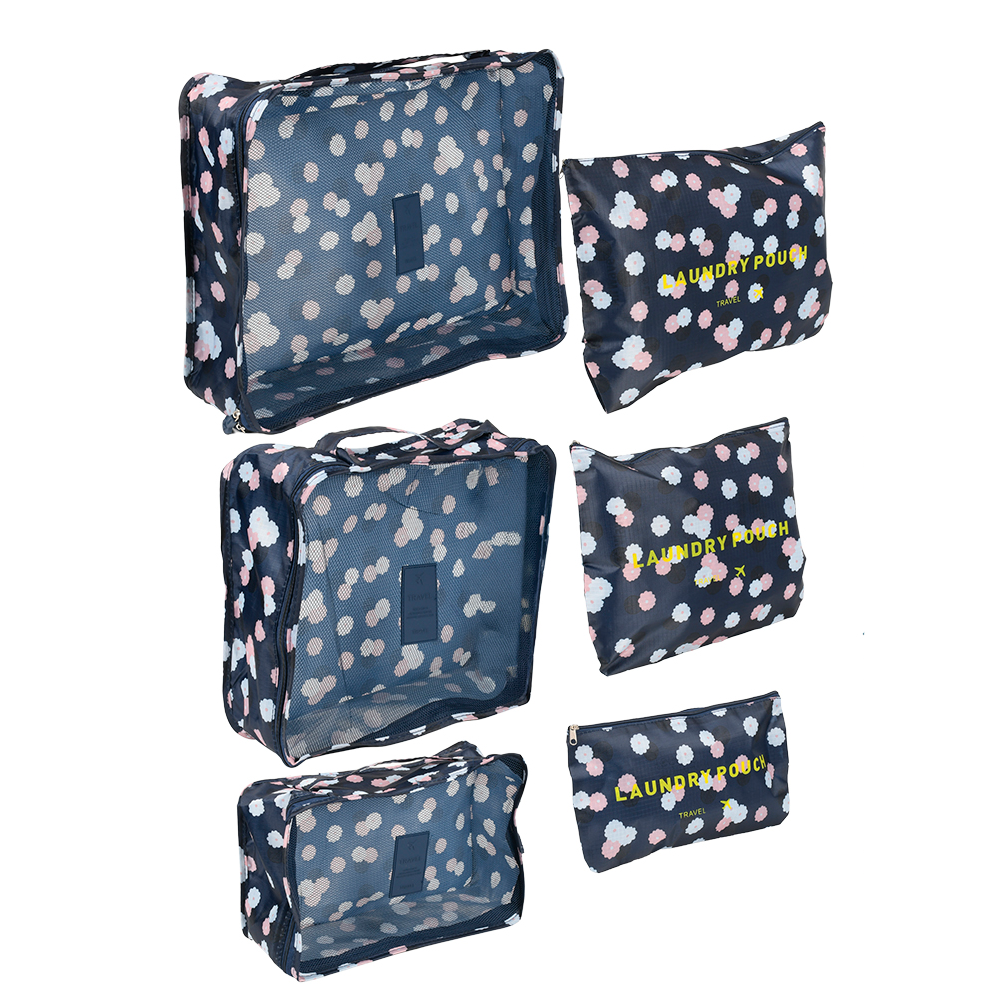 Набор органайзеров для чемодана Stenson J01418 6 шт. 39х30х11 см Blue (35895029)
